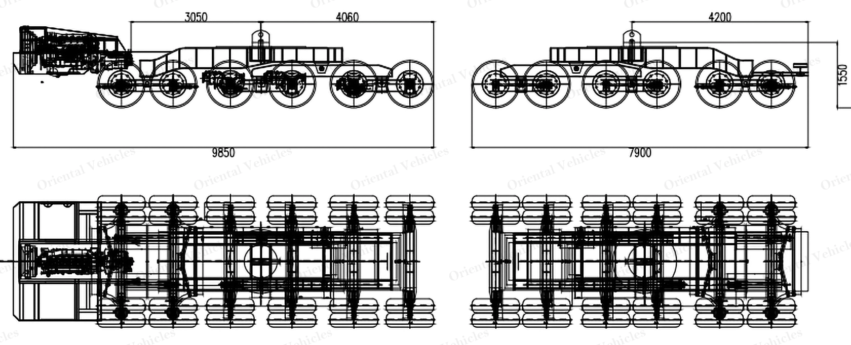 400 Ton 12-Axle Tire-Type Self-Propelled Girder Bridge Transporter Design 400 Ton 12-Axle Tire-Type Self-Propelled Girder Bridge Transporter Design